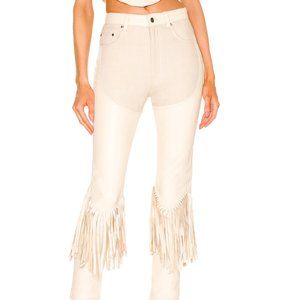 Understated Leather x REVOLVE Cowboy Chaps Pants in Cream NWT Size Small